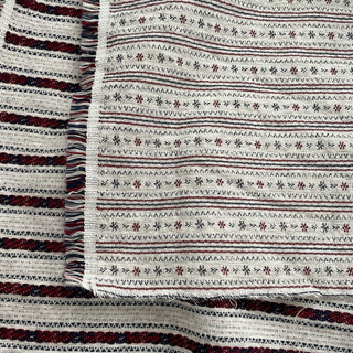 Korean Fashion Designer Stripes Brown Non-Stretch Organic Cotton Dobby Jacquard DS16532