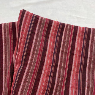 Korean Fashion Designer Stripes Red Non-Stretch Cotton Dobby Jacquard DS16533