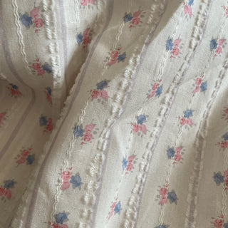 Korean Fashion Designer Floral Off-White Non-Stretch Cotton Dobby Jacquard DS16538