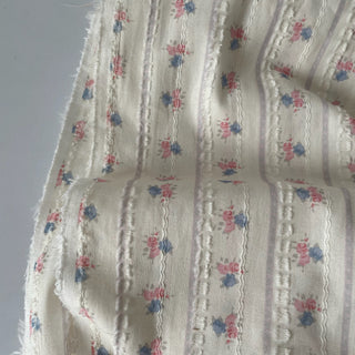 Korean Fashion Designer Floral Off-White Non-Stretch Cotton Dobby Jacquard DS16538