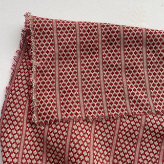 Korean Fashion Designer Geometric Red Non-Stretch Cotton Double Gauze DS16539