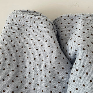 Korean Fashion Designer Polka Dot Blue Non-Stretch Cotton Jacquard DS16540