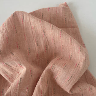 Korean Fashion Designer Stripes Pink Non-Stretch Cotton Dobby Jacquard DS16548