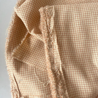 Korean Fashion Designer Gingham Multi Color Non-Stretch Cotton Polyester Blended Plain Woven DS16602