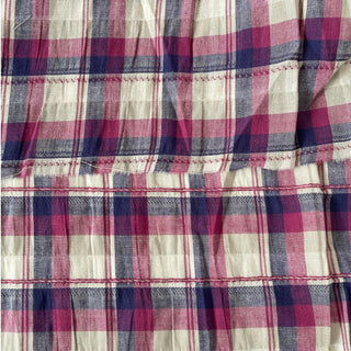 Japanese Fashion Designer Plaid Multi Color Non-Stretch Cotton Dobby Jacquard DS16607
