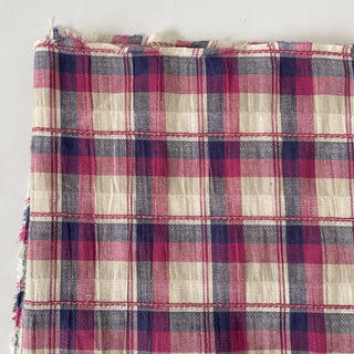 Japanese Fashion Designer Plaid Multi Color Non-Stretch Cotton Dobby Jacquard DS16607