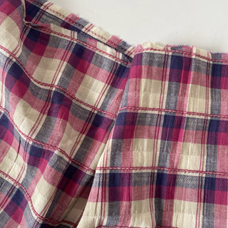 Japanese Fashion Designer Plaid Multi Color Non-Stretch Cotton Dobby Jacquard DS16607