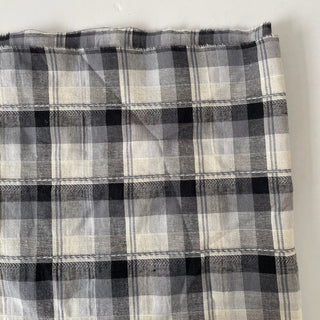 Japanese Fashion Designer Plaid Multi Color Non-Stretch Cotton Dobby Jacquard DS16608