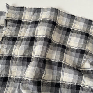 Japanese Fashion Designer Plaid Multi Color Non-Stretch Cotton Dobby Jacquard DS16608