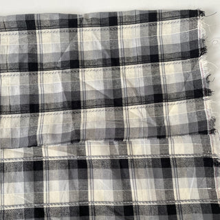 Japanese Fashion Designer Plaid Multi Color Non-Stretch Cotton Dobby Jacquard DS16608