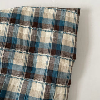 Japanese Fashion Designer Plaid Multi Color Non-Stretch Cotton Dobby Jacquard DS16609