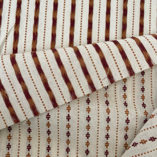 Japanese Fashion Designer Geometric Off-White Non-Stretch Cotton Dobby Jacquard DS16610