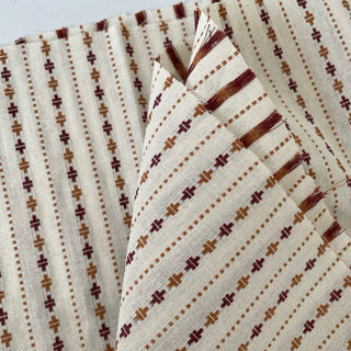 Japanese Fashion Designer Geometric Off-White Non-Stretch Cotton Dobby Jacquard DS16610