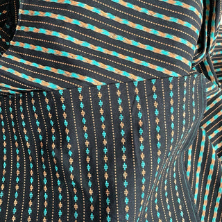 Japanese Fashion Designer Geometric Black Non-Stretch Cotton Dobby Jacquard DS16611