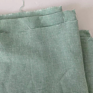 French Fashion Designer Houndstooth Green Non-Stretch Linen Cotton Blended Plain Woven DS16614