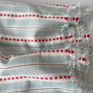 Korean Fashion Designer Stripes Blue Non-Stretch Cotton Dobby Jacquard DS16627