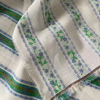 Korean Fashion Designer Stripes Off-White Non-Stretch Cotton Dobby Jacquard DS16635