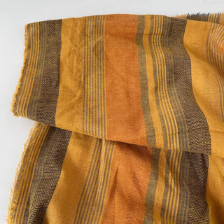 Korean Fashion Designer Stripes Yellow Non-Stretch Cotton Dobby Jacquard DS16639