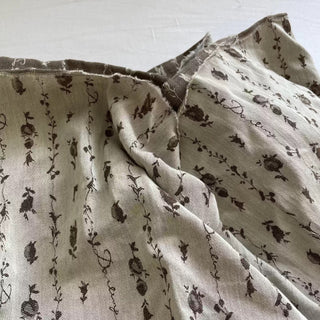 Japanese Fashion Designer Floral Gray Non-Stretch Cotton Dobby Jacquard DS16643