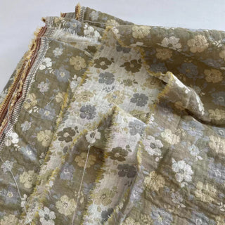 Japanese Fashion Designer Floral Yellow Non-Stretch Cotton Double Gauze DS16644
