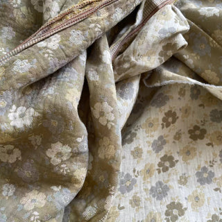 Japanese Fashion Designer Floral Yellow Non-Stretch Cotton Double Gauze DS16644