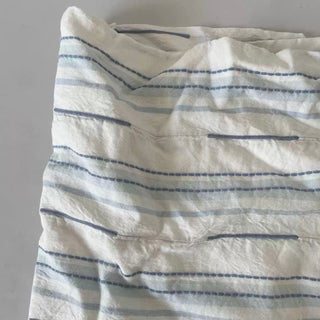Japanese Fashion Designer Stripes Blue Non-Stretch Cotton Dobby Jacquard DS16646