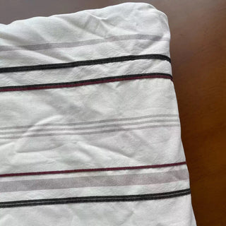 Japanese Fashion Designer Stripes White Non-Stretch Cotton Dobby Jacquard DS16647