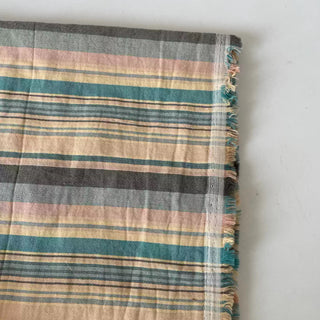 Japanese Fashion Designer Stripes Multi Color Non-Stretch Cotton Plain Woven DS16649