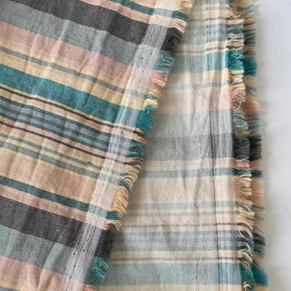 Japanese Fashion Designer Stripes Multi Color Non-Stretch Cotton Plain Woven DS16649