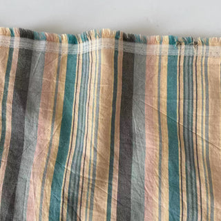 Japanese Fashion Designer Stripes Multi Color Non-Stretch Cotton Plain Woven DS16649