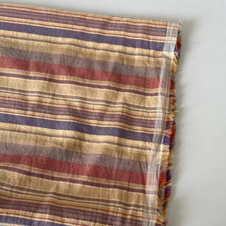 Japanese Fashion Designer Stripes Multi Color Non-Stretch Cotton Plain Woven DS16650