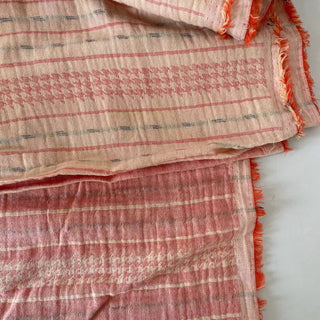 Japanese Fashion Designer Stripes Red Non-Stretch Cotton Double Gauze DS16653