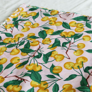Japanese Fashion Designer Fruits and Vegetables Pink Non-Stretch Cotton Plain Woven DS16659
