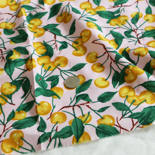 Japanese Fashion Designer Fruits and Vegetables Pink Non-Stretch Cotton Plain Woven DS16659