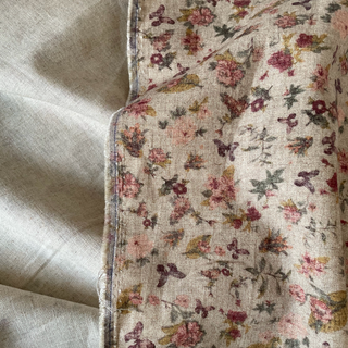 Japanese Designer Floral Multi Color Non-Stretch Linen Cotton Blended Plain Woven DS16666