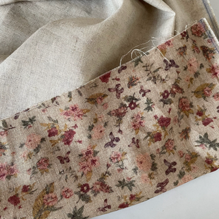 Japanese Designer Floral Multi Color Non-Stretch Linen Cotton Blended Plain Woven DS16666