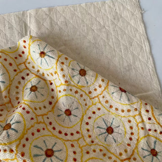 Japanese Designer Geometric Yellow Non-Stretch Cotton Dobby Jacquard DS16667