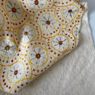 Japanese Designer Geometric Yellow Non-Stretch Cotton Dobby Jacquard DS16667