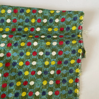 Japanese Designer Geometric Green Non-Stretch Cotton Dobby Jacquard DS16668
