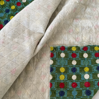 Japanese Designer Geometric Green Non-Stretch Cotton Dobby Jacquard DS16668