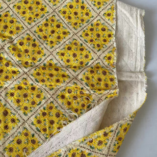 Japanese Designer Geometric Yellow Non-Stretch Cotton Dobby Jacquard DS16669