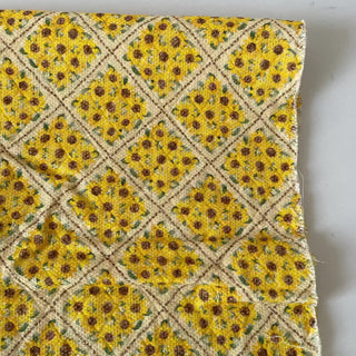Japanese Designer Geometric Yellow Non-Stretch Cotton Dobby Jacquard DS16669