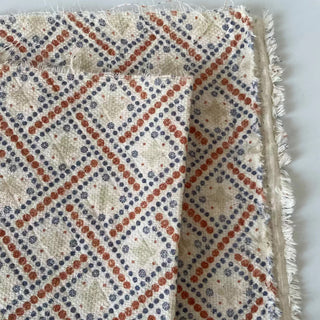 Japanese Designer Geometric Off-White Non-Stretch Cotton Dobby Jacquard DS16671
