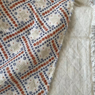 Japanese Designer Geometric Off-White Non-Stretch Cotton Dobby Jacquard DS16671