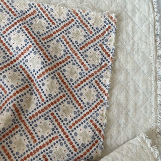 Japanese Designer Geometric Off-White Non-Stretch Cotton Dobby Jacquard DS16671