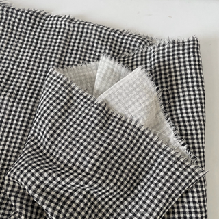 Korean Designer Gingham Pink Non-Stretch Cotton Double Gauze DS16678