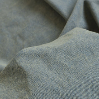 Yardblox Exclusive Japanese Luxury Designer Solid Blue Non-Stretch Cotton Denim Twill DS18501