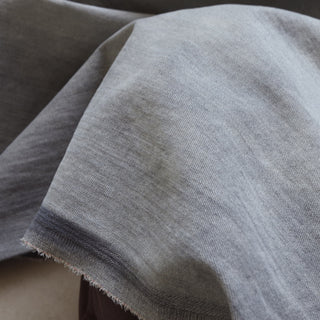 Yardblox Exclusive Japanese Luxury Designer Solid Gray Stretch Cotton Denim Twill DS18502