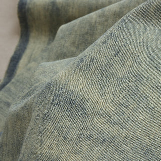 Yardblox Exclusive Japanese Luxury Designer Solid Blue Non-Stretch Cotton Denim Twill DS18503