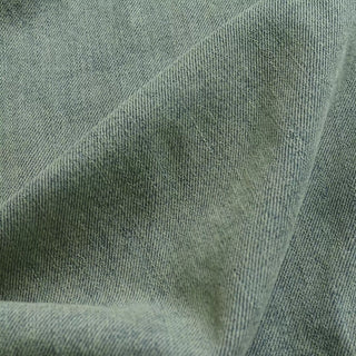 Yardblox Exclusive Japanese Luxury Designer Solid Green Stretch Cotton Denim Twill DS18504